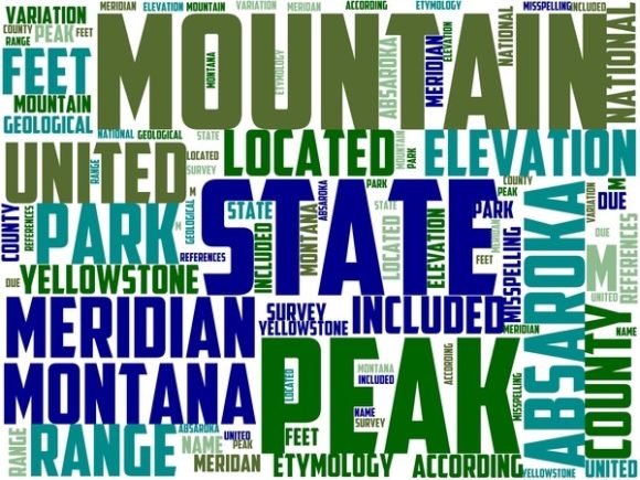 Meridan Peak Wordart Sticker