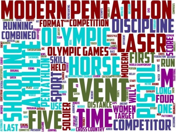 Modern Pentathlon Wordart Book Cover: A Versatile Design Resource for Creative Projects