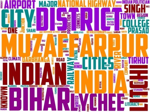 Muzaffarpur Wordart Sticker: Hand-Drawn Wordcloud Magic
